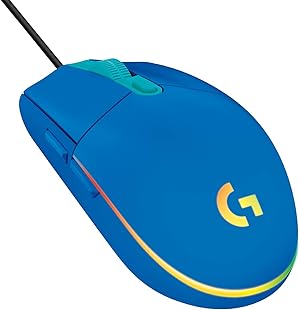 Logitech, USB, G203 LIGHTSYNC Ratón Gaming con Iluminación RGB Personalizable, 6 Botones Programables, Captor 8K para Gaming, Seguimiento de hasta 8,000 DPI, Ultra-ligero - Azul