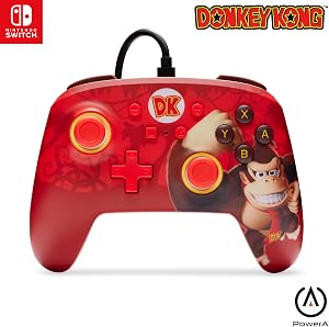 Mando con cable mejorado PowerA para Nintendo Switch - Donkey Kong Flex, mando, mando para videojuegos, mando con cable, con licencia oficial