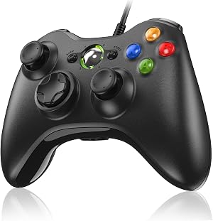 Mando para Xbox 360, Mando PC, USB Mando para Xbox 360/Xbox 360 Slim/PC Win7/8/10/XP Joystick Gamepad con Doble Vibraci&oacute;n Wired Controlador