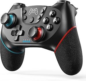 Mandos Inal&aacute;mbrico para Switch/OLED/Lite/Pro con Funci&oacute;n Wake, Bluetooth Mando Pro Controller para pc con Gyro Axis/Dual Shock/Funci&oacute;n Turbo y Captura de Pantalla