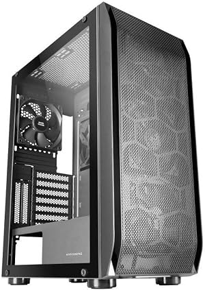 Mars Gaming MC-PRO2, Torre Profesional E-ATX, Sistema CPU Freezer, 5 Ventiladores Ultra-silenciosos y Frontal Metal-Mesh, Negro