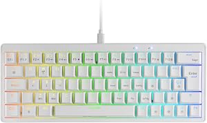 Mars Gaming MKMINIPRO, Espa&ntilde;ol, Teclado Mec&aacute;nico Compacto 60%, Switches Mec&aacute;nicos Hot-Swappable, Iluminaci&oacute;n RGB Chroma, Teclado Gaming Antighosting, Multiplataforma, Switch Marr&oacute;n, Blanco