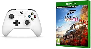Microsoft - Xbox Wireless Controller Gamepad, Blanco (PC, Xbox One S) + Forza Horizon 4