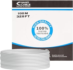 NanoCable 10.20.0302-FLEX - Cable de red Ethernet flexible RJ45 Cat.5e UTP AWG24, gris, bobina de 100mts