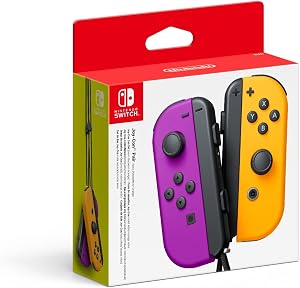 Nintendo Joy-Con (set Izda/Dcha) Morado Ne&oacute;n/Naranja Ne&oacute;n