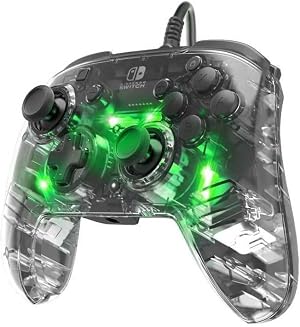 PDP Mando Afterglow Deluxe Con Cable, Negro (Prismatic) (Nintendo Switch)