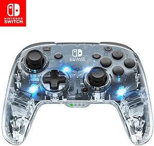 PDP Mando Afterglow Deluxe Wireless Nintendo Switch, Normal, Gris (Prismatic )