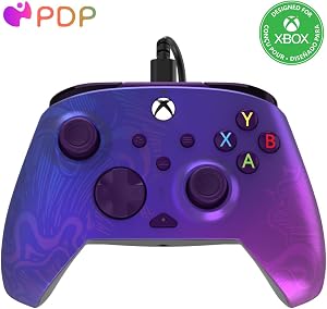 PDP REMATCH XBOX cableado mando Purple Fade para XBOX Series X|S, XBOX One, Licencia oficial