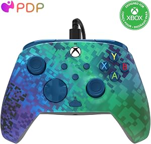 PDP REMATCH XBOX WIRED mando GLITCH GREEN for Xbox Series X|S, Xbox One, Officially Licensed