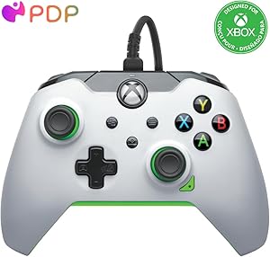 PDP Wired Video Game mando Neon White for Xbox Series X|S, Gamepad, Gaming mando, Xbox One, Officially Licensed