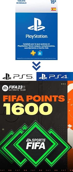 PlayStation Store Tarjeta Regalo para FIFA 23 Ultimate Team - 1600 FIFA Points - C&oacute;digo de descarga PS4/PS5 - Cuenta espa&ntilde;ola