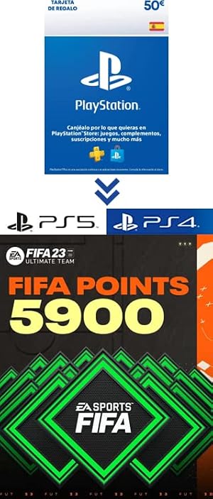 PlayStation Store Tarjeta Regalo para FIFA 23 Ultimate Team - 5900 FIFA Points - C&oacute;digo de descarga PS4/PS5 - Cuenta espa&ntilde;ola