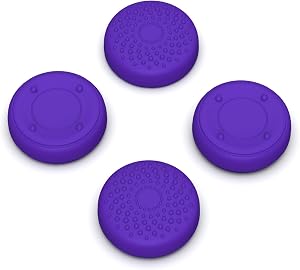 PlayVital Agarres para el Pulgar para Steam Deck LCD Silicona Tapas de Joystick para PS Portal Caps Thumb Grip Cubierta para Joystick para Steam Deck OLED(Puntos Convexos&Tachonados-Violeta)
