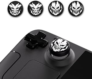 playvital Tapas para Joysticks para Steam Deck LCD & OLED | Silicona Suave, Agarre Antideslizante, Ajuste Preciso, Protecci&oacute;n para Joysticks, Demonios de Fuego