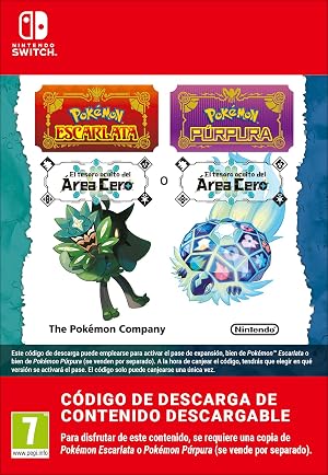 Pok&eacute;mon Escarlata/P&uacute;rpura El tesoro oculto del &Aacute;rea Cero | Nintendo Switch - C&oacute;digo de descarga