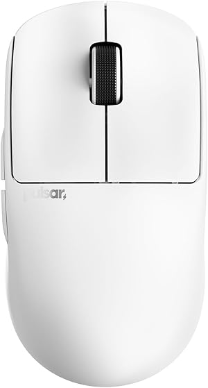 Pulsar Gaming Gears X2 Crazylight - Rat&oacute;n inal&aacute;mbrico para Juegos, Ultraligero, 1.23 oz (35 g), Interruptor &oacute;ptico, 32000 dpi, 750 IPS, Sensor XS-1, Compatible con 8K (Blanco Uyuni)
