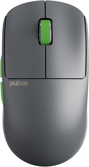 Pulsar Gaming Gears X2 Crazylight - Rat&oacute;n inal&aacute;mbrico para Juegos, Ultraligero, 1.23 oz (35 g), Interruptor &oacute;ptico, 32000 dpi, 750 IPS, Sensor XS-1, Compatible con 8K (Sombra de voltios)