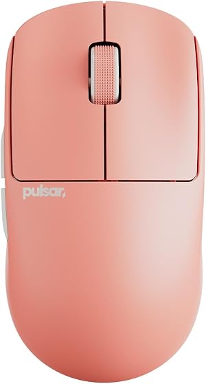 Pulsar Gaming Gears X2 Crazylight - Rat&oacute;n inal&aacute;mbrico para Juegos, Ultraligero, 1.23 oz (35 g), Interruptor &oacute;ptico, 32000 dpi, 750 IPS, Sensor XS-1, Compatible con 8K (Sunset Haze)