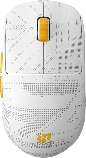 Pulsar x RRQ X2H - Rat&oacute;n inal&aacute;mbrico para Juegos, edici&oacute;n Limitada a Color, Ultraligero 1.90 oz (54 g), sim&eacute;trico, Interruptor &oacute;ptico, 26000 dpi, Sensor PAW3395 (Mediano, inal&aacute;mbrico, RRQ)