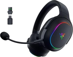Razer Barracuda X Chroma - Auriculares inal&aacute;mbricos para Juegos multiplataforma con 6 Zonas Chroma RGB (SmartSwitch Hyperspeed y Bluetooth, Altavoces de 40mm, micr&oacute;fono Desmontable) Negro