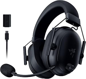 Razer BlackShark V2 HyperSpeed para PC - Auriculares para esports inal&aacute;mbricos y ligeros (280 g, Micr&oacute;fono HyperClear, Diafragmas TriForce de titanio de 50 mm, Bluetooth) Negro