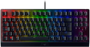 Razer BlackWidow V3 Tenkeyless (Yellow Switch) - Teclado compacto para juegos con interruptores mec&aacute;nicos (teclas ABS, iluminaci&oacute;n RGB Chroma) Teclado Espa&ntilde;ol - Negro