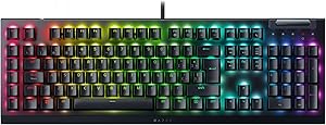 Razer BlackWidow V4 X, Teclado gaming con Razer Chroma RGB (Switches mec&aacute;nicos amarillos , 6 teclas macro dedicadas de ABS de doble inyecci&oacute;n) ES-Layout, Negro