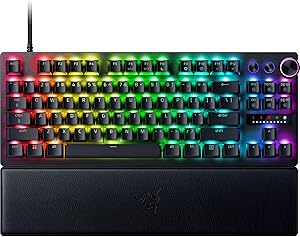 Razer Huntsman V3 Pro TKL - A Teclado óptico analógico para Esports (Modalità Attivazione Rapida, Dial Digital multifunción y Botones de Control específicos) US-Layout | Negro