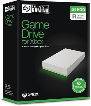 Seagate Game Drive for Xbox 5TB, Unidad de disco duro (HDD) externa port&aacute;til, USB 3.2 Gen 1, negra, certificaci&oacute;n Xbox, LED RGB, Rescue Services (STKX5000100)