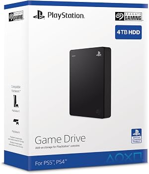 Seagate Game Drive para consolas PlayStation, 4 TB, Unidad de disco duro externa, USB 3.2 Gen1, con licencia oficial (STLL4000200)