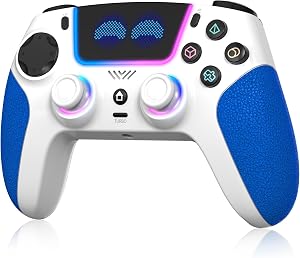 SFGSUP Mando Inal&aacute;mbrico para PS5/PC/MAC/iOS/Android/Steam Deck, con Joystick&Gatillo Effect Hall/Iluminaci&oacute;n RGB 8 Colores/Turbo/Doble Vibraci&oacute;n/Programable/Conector para Auriculares/Bater&iacute;a 1500 mAh