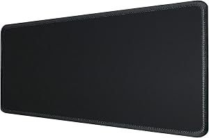 Silent Monsters Alfombrilla de rat&oacute;n Ordenador XXL 900 x 400 mm, Mouse Pad Grande Tela, Negro, Antideslizante y silenciosa, para Gaming, Oficina, Home Office, Lavable, Enrollable, Cosida
