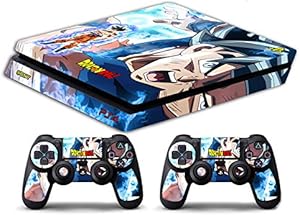 Skin Compatible para PS4 Slim HD - Limited Edition Decal Cover Adhesivo Slim Bundle (Dragonball Ultra)