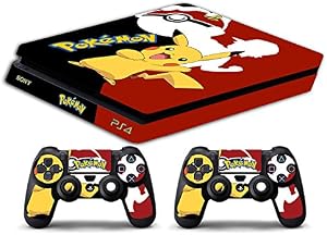 Skin Compatible para PS4 Slim HD - Limited Edition Decal Cover Adhesivo Slim Bundle (Poke Mon)