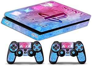 Skin Compatible para PS4 Slim HD - Limited Edition Decal Cover Adhesivo Slim Bundle (Watercolor)
