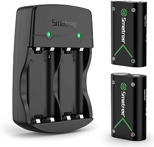 Smatree Bater&iacute;a de Controlador Recargable & Cargador de Bater&iacute;a Dual, USB, para Xbox One, Xbox One Elite, Xbox One S, Xbox One X, Xbox Series X, Xbox Series S