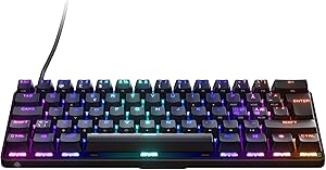SteelSeries Apex 9 Mini - Teclado Mec&aacute;nico de Gaming - Interruptores &oacute;pticos - Accionamiento de 2 puntos - Forma compacto Esports Mini 60 % - Interruptores intercambiables - Teclado n&oacute;rdico (QWERTY)