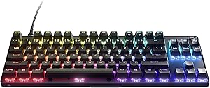 SteelSeries Apex 9 TKL - Teclado Mecánico de Gaming - Interruptores ópticos - Accionamiento de 2 puntos - Factor forma compacto Esports TKL - Interruptores intercambiables - Teclado (QWERTY)