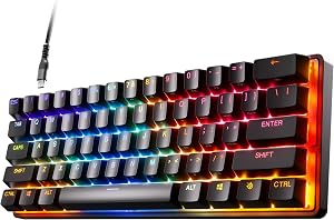 SteelSeries Apex Pro Mini teclado gaming HyperMagnetic &ndash; El teclado m&aacute;s r&aacute;pido del mundo &ndash; Accionamiento ajustable &ndash; Factor forma compacto 60 % &ndash; RGB &ndash; Teclas PBT &ndash; USB-C &ndash; Teclado inglesa (QWERTY)