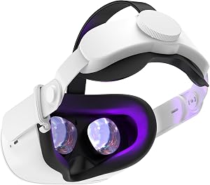 SUPERUS Correa para Oculus Quest 2 - Reemplazo de Correa Elite para Meta/Oculus Quest 2, Accesorios VR para Quest 2 - Comodidad Mejorada, Reduce la presi&oacute;n de la Cabeza - con bisagra Ajustable