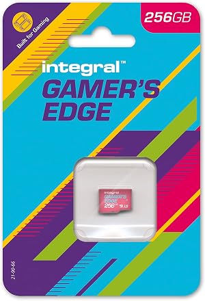 Tarjeta Micro SD Gamer's Edge de Integral 256GB para Nintendo Switch - Carga, guarda y almacena con rapidez juegos, DLC y datos, creada para Nintendo Switch, Switch Lite y Switch OLED.