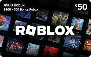 Tarjeta regalo de Roblox - 4,500 Robux [ordenador, m&oacute;vil, tableta, Xbox One, Oculus Rift o HTC Vive]