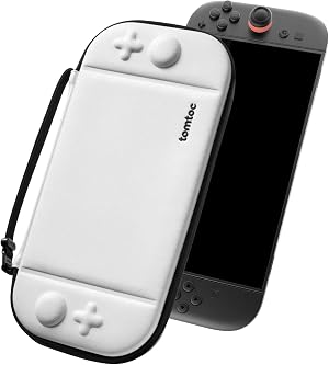 tomtoc Funda para Nintendo Switch 2 (2025), Estuche Delgado Case con 12 Cartuchos de Juego, Bolsa Viaje Transporte Port&aacute;til r&iacute;gido para Consola con Patente Original y protecci&oacute;n de Grado Militar