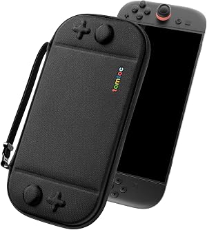 tomtoc Funda para Nintendo Switch 2 (2025), Estuche Delgado Case con 12 Cartuchos de Juego, Bolsa Viaje Transporte Port&aacute;til r&iacute;gido para Consola con Patente Original y protecci&oacute;n de Grado Militar