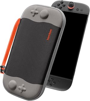 tomtoc Funda para Nintendo Switch 2 (2025), Estuche Delgado Case con 12 Cartuchos de Juego, Bolsa Viaje Transporte Port&aacute;til r&iacute;gido para Consola con Patente Original y protecci&oacute;n de Grado Militar