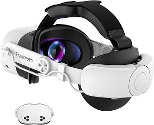 TRANSNOVO Bater&iacute;a Correa para la Cabeza Compatible con Meta Quest 3S Accesorios, Correa Elite con Bater&iacute;a de 10000mAh, Reduce el Estr&eacute;s Facial y Prolonga el Tiempo de Juego