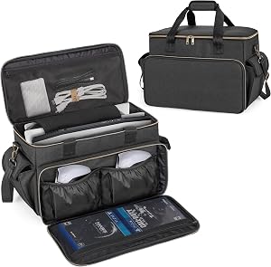 Trunab Bolsa de Viaje para Consola de Juegos Compatible con PS5/PS4/Xbox One, Bolsa para Playstation 4/5, Estuche de Transporte con M&uacute;ltiples Bolsillos para Port&aacute;tiles de 15,6" y Accesorios Juegos