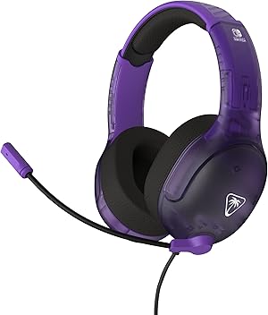 Turtle Beach Airlite Fit Auriculares con Cable para Juegos en Morado fantasmal con Licencia Oficial para Todos los Nintendo Switch: micr&oacute;fono abatible y silenciable, Orejeras de Comodidad Superior