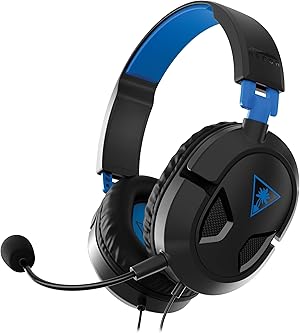 Turtle Beach Recon 50P Auriculares Gaming PS4, PS5, Xbox One, Nintendo Switch y PC, Negro / Azul