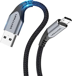 VENTION Cable Micro USB 2m Cable Mando ps4 Cable Cargador ebook Kindle Tejido de Nylon Cable Cargador Android Micro usb